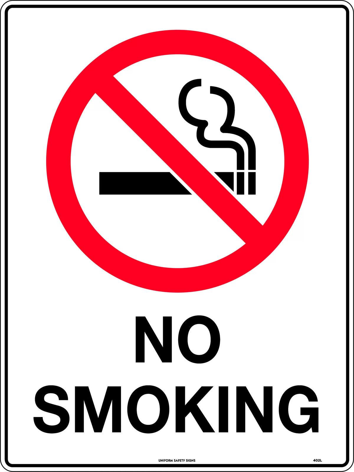 Metal No Smoking Sign | Industrial Workspaces | Uniform Safety Signs