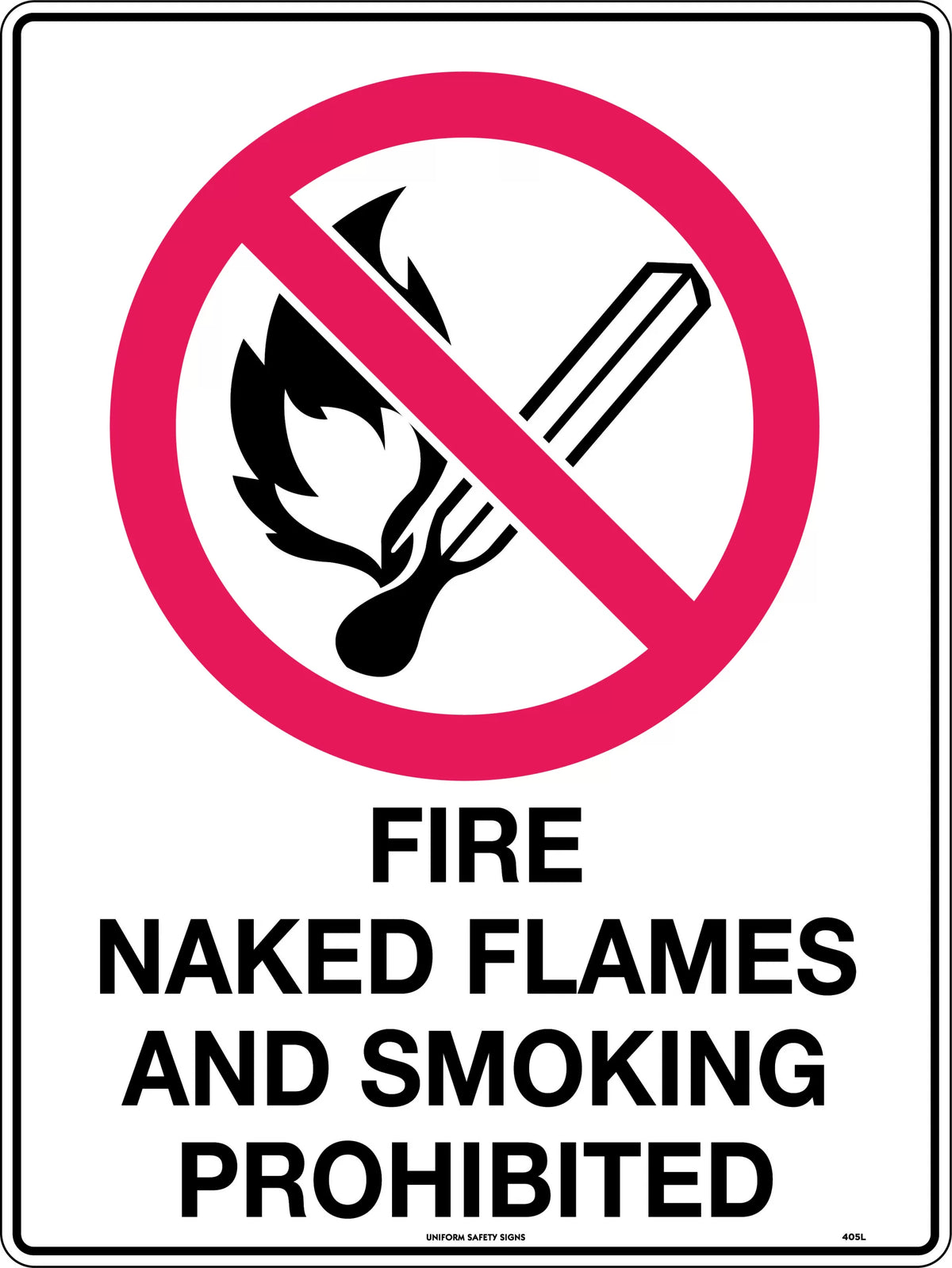 Poly Prohibition Sign | Fuel & Fire | Industrial Sites | Uniform Safety Signs