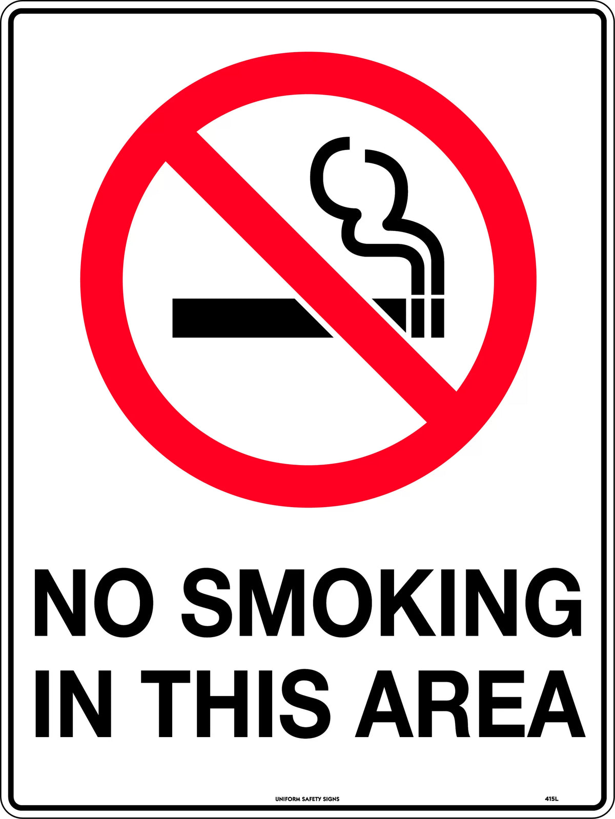 Poly No Smoking Sign | Industrial Workspaces | Uniform Safety Signs