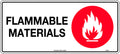 Self Adhesive Flammable Materials Sign | Chemical Storage | Uniform Safety Signs