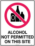 Metal Alcohol Prohibition Sign | Industrial Sites | Uniform Safety Signs