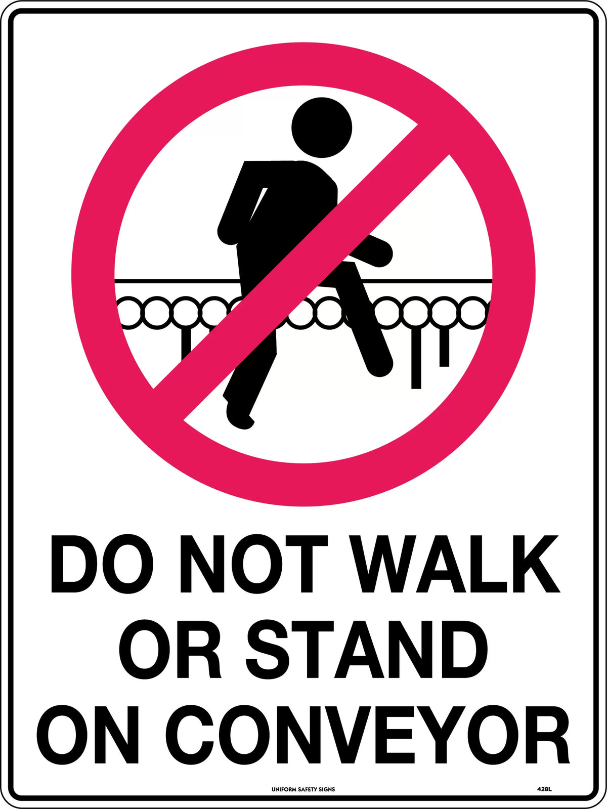 Poly Prohibition Sign | Conveyor Safety | Uniform Safety Signs