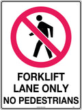 Metal Forklift Lane Sign | Warehouse Traffic Control | Uniform Safety Signs
