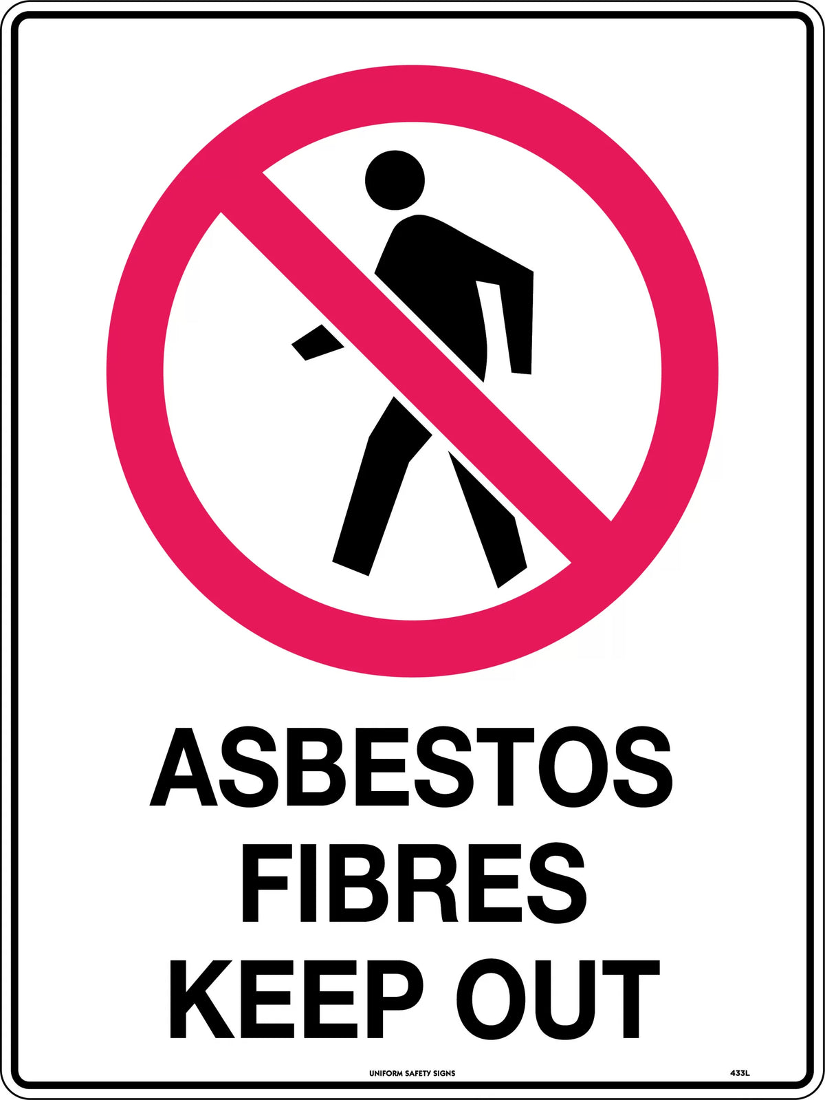 600x400mm Asbestos Prohibition Sign | Site Access Control | Uniform Safety Signs