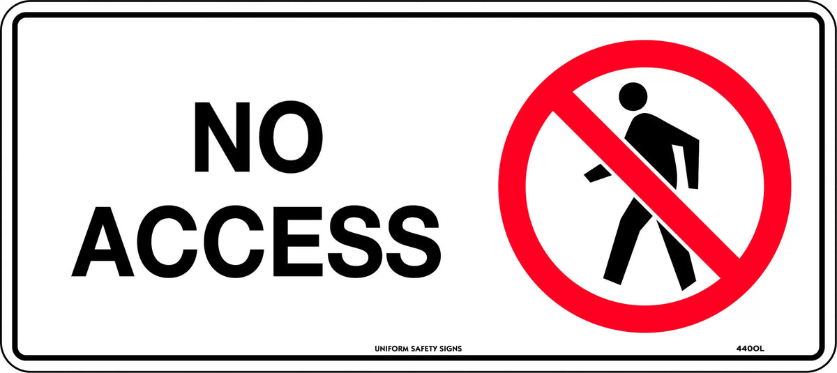 Self Adhesive No Access Sign | Restricted Areas | Uniform Safety Signs