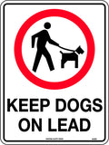 300x225mm Keep Dogs On Lead Sign | Public Access Areas | Uniform Safety Signs