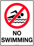 Metal No Swimming Sign | Pool and Water Areas | Uniform Safety Signs