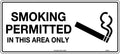 Metal Smoking Permitted Sign | Designated Work Zones | Uniform Safety Signs