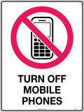 Metal Turn Off Mobile Phones Sign | High-Risk Zones | Uniform Safety Signs