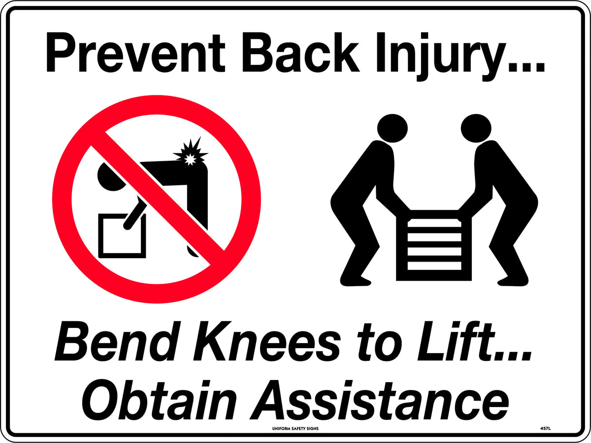 Poly Manual Handling Sign | Warehouse & Loading Docks | Uniform Safety Signs