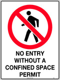 Poly No Entry Confined Space Sign | Industrial Sites | Uniform Safety Signs