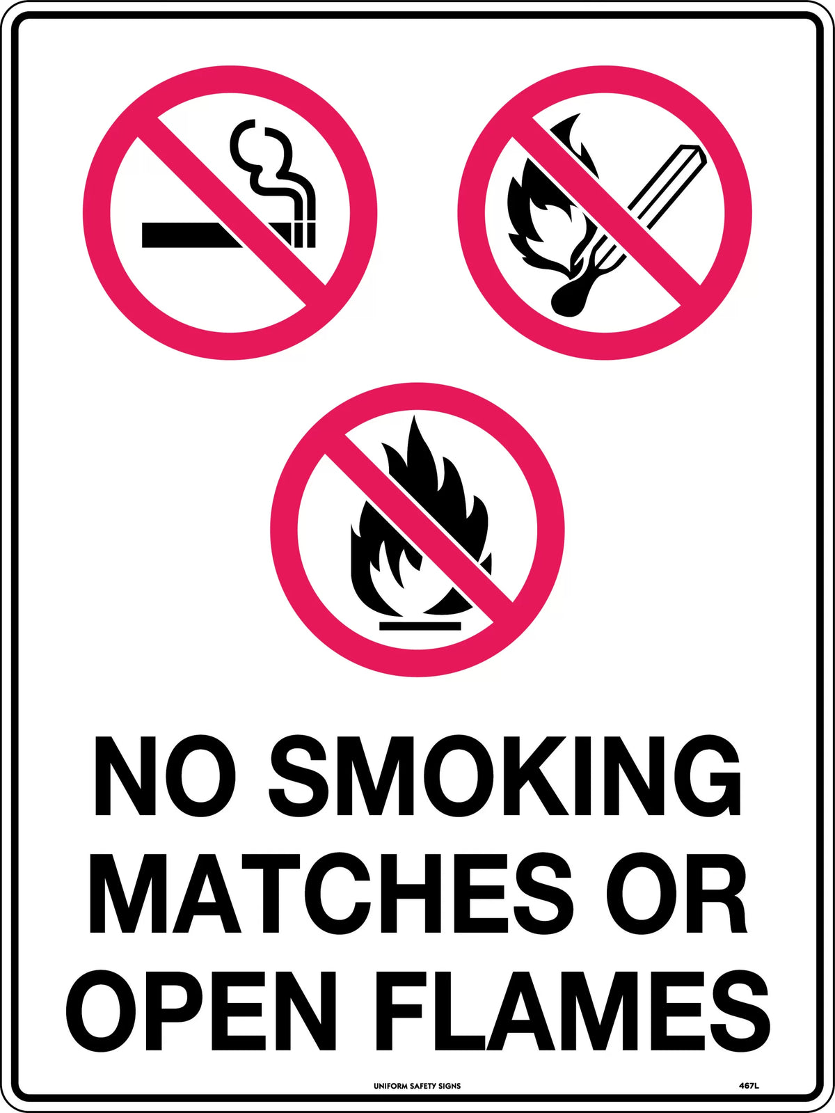 600x400mm Prohibition Sign | High-Risk Zones | Uniform Safety Signs