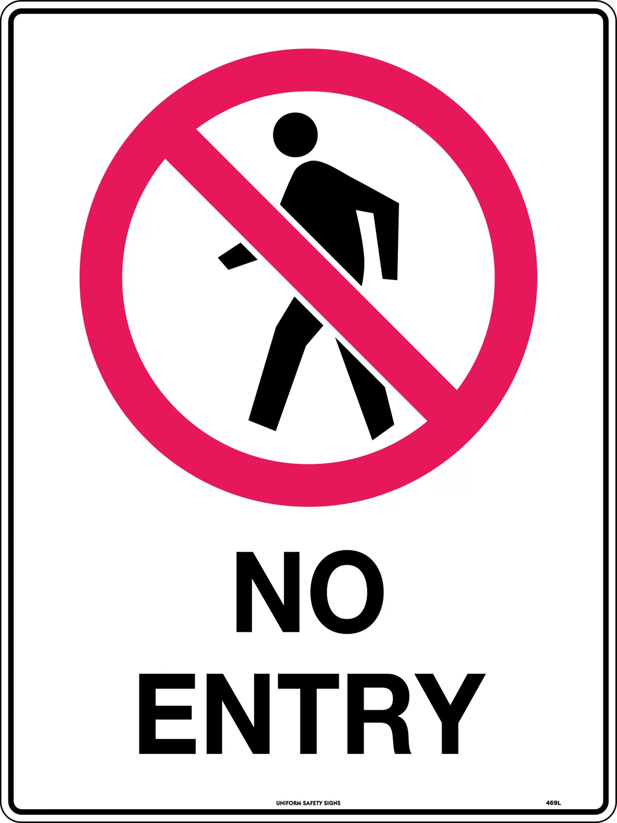 450x300mm No Entry Sign | Restricted Access Areas | Uniform Safety Signs