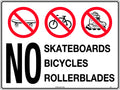 Metal No Skateboards & Bicycles Sign | Public Walkways | Uniform Safety Signs
