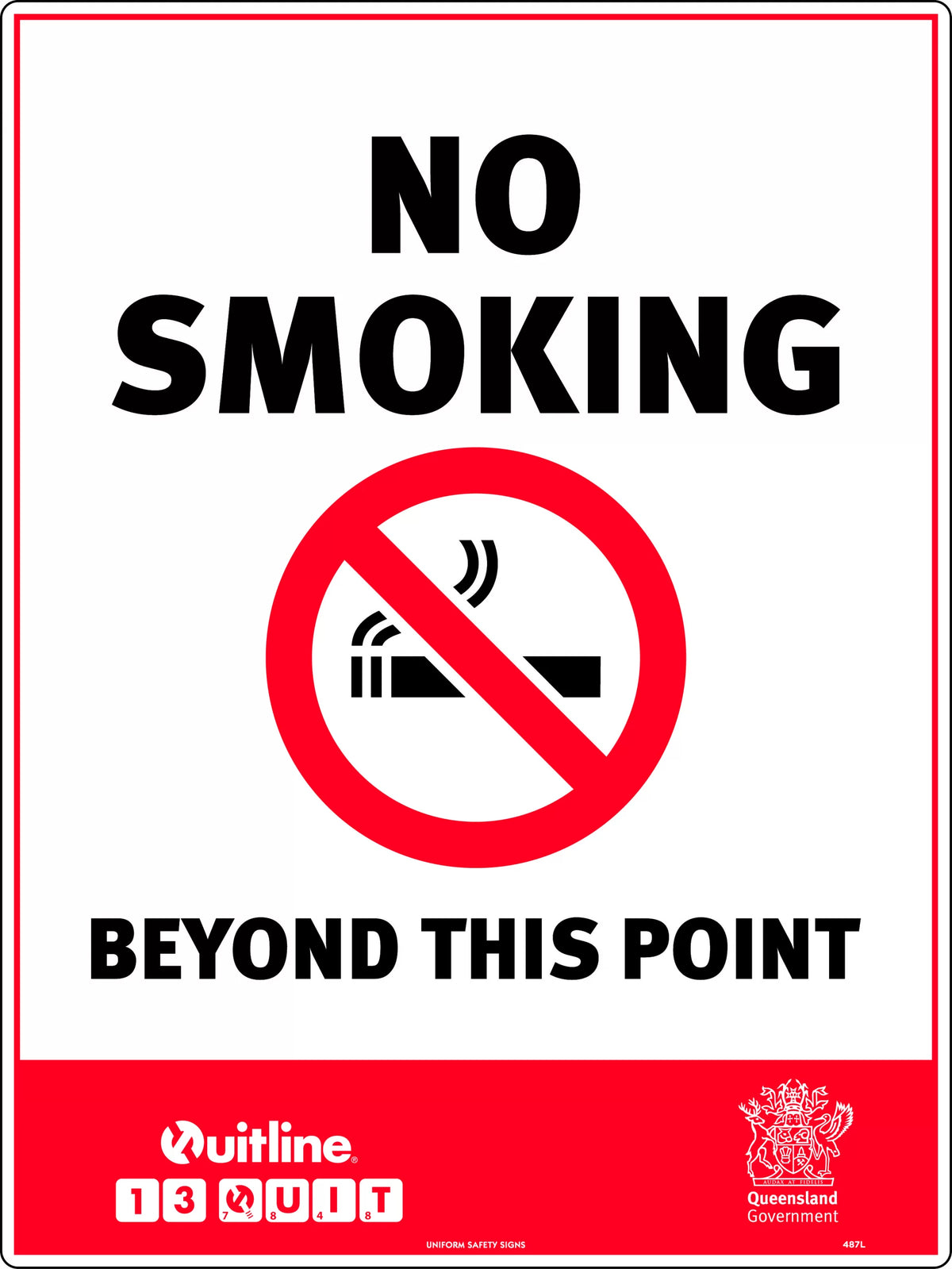 Metal No Smoking Sign | QLD Industrial Sites | Uniform Safety Signs