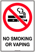 600x400mm No Smoking or Vaping Sign | Industrial Sites | Uniform Safety Signs