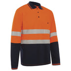 Hi Vis Two Tone Long Sleeve Polo Shirt - view 1