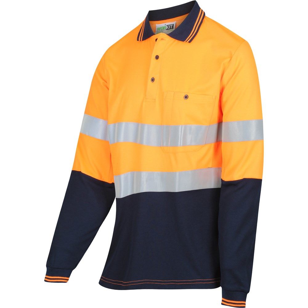 Women's Long Sleeve Poly Cotton Taped Polo - view 1