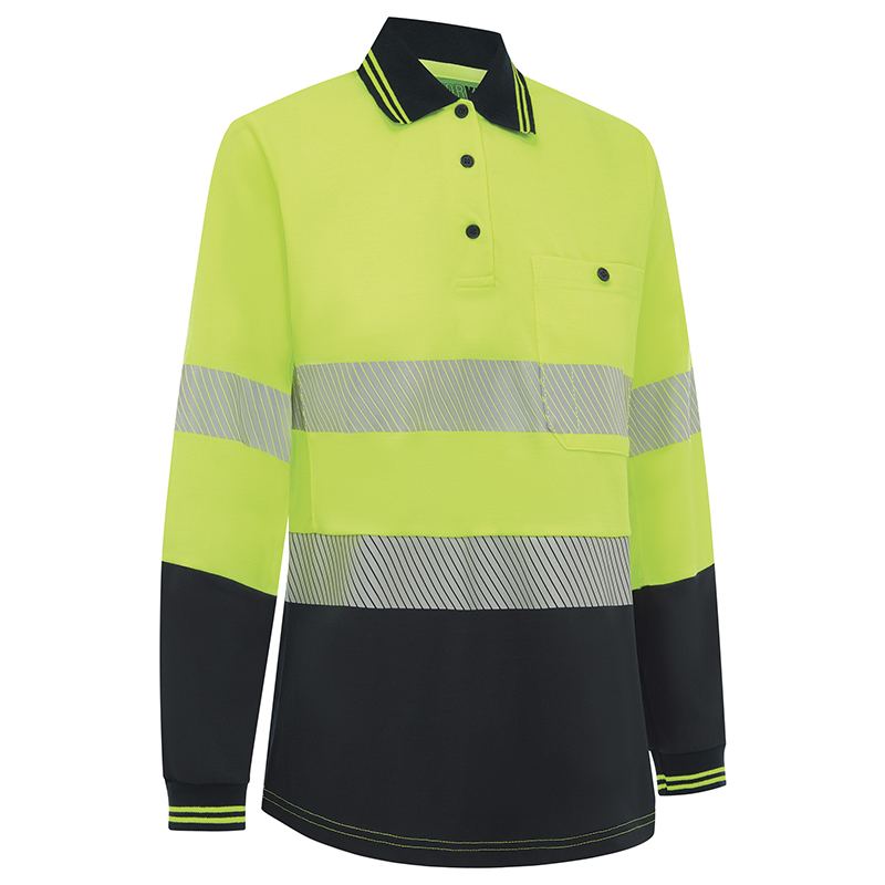 Women's Long Sleeve Poly Cotton Taped Polo - view 2