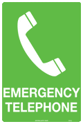 Metal Emergency Telephone Sign | First Aid Stations | Uniform Safety Signs