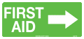300x140mm First Aid Sign | Medical Station Direction | Uniform Safety Signs