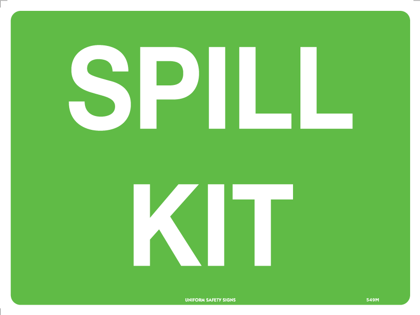 Self Adhesive Spill Kit Sign | Industrial Workspaces | Uniform Safety Signs