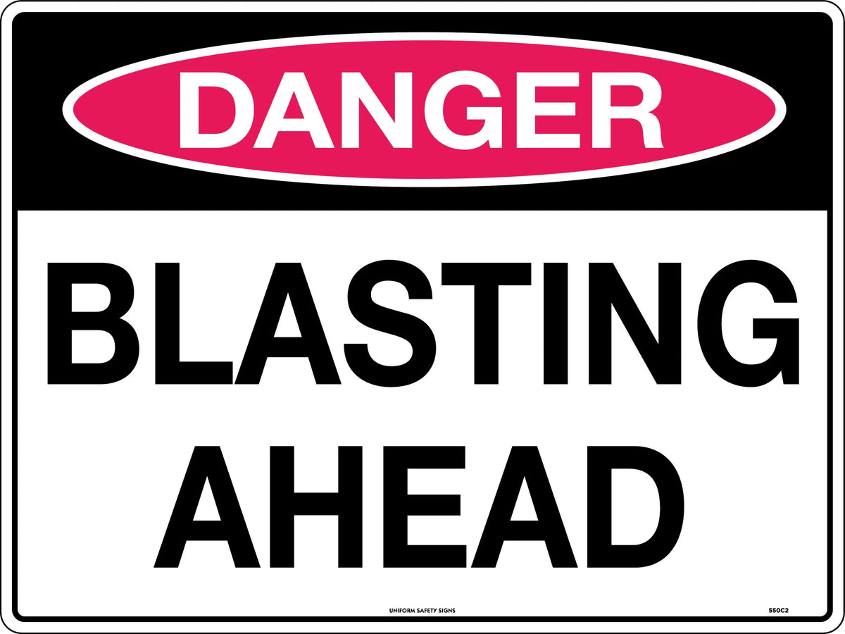 Class 1 Reflective Blasting Sign | Mining Sites | Uniform Safety Signs