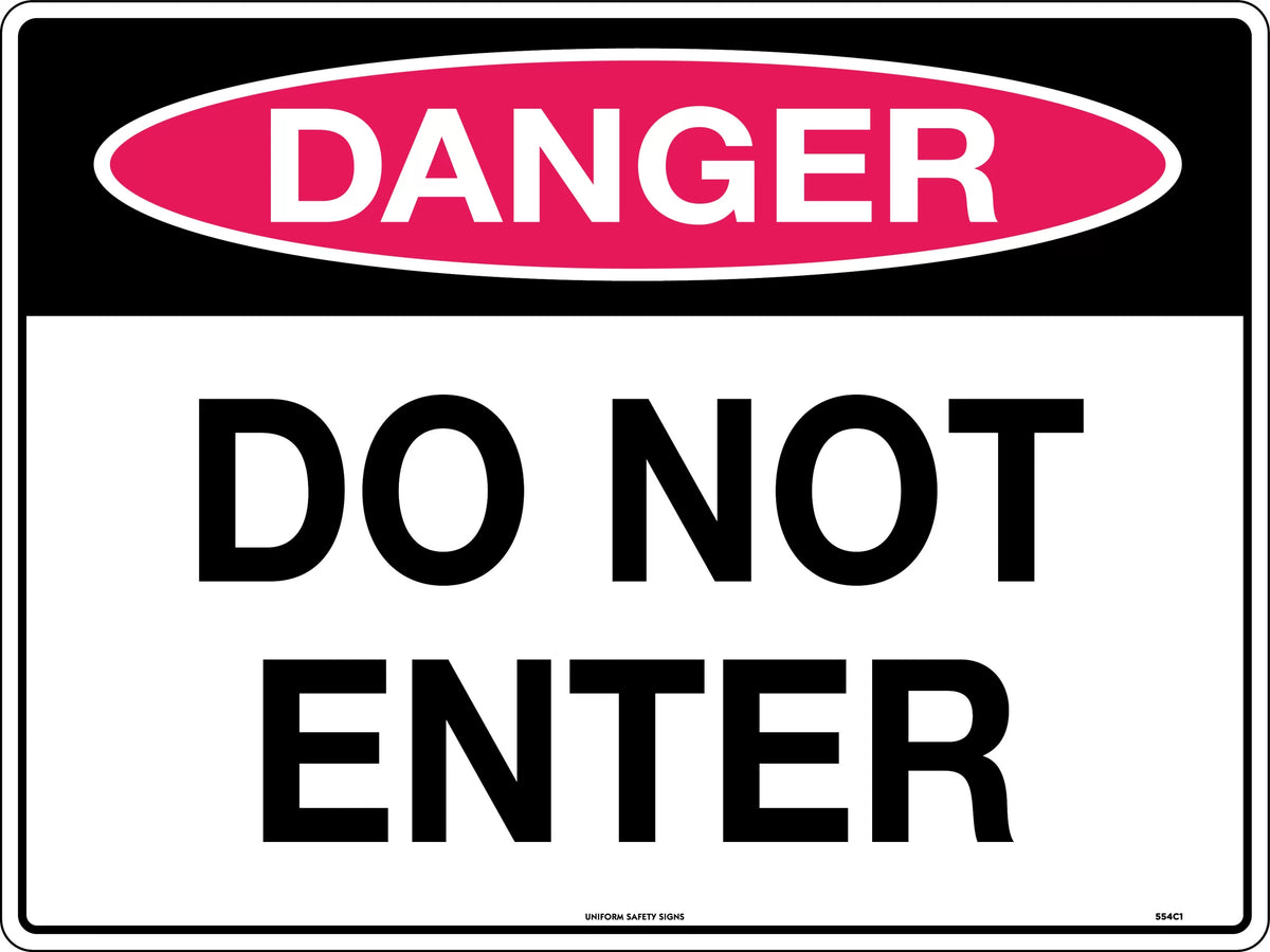 600x400mm Metal Danger Sign | Construction Sites | Uniform Safety Signs
