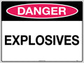 Metal Danger Explosives Sign | Mining and Construction | Uniform Safety Signs