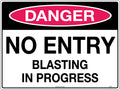 Metal Danger No Entry Blasting Sign | Mining Sites | Uniform Safety Signs