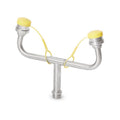 Stainless steel eyewash nozzle with yellow dust cap