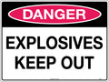Metal Danger Explosives Sign | Mining and Construction | Uniform Safety Signs
