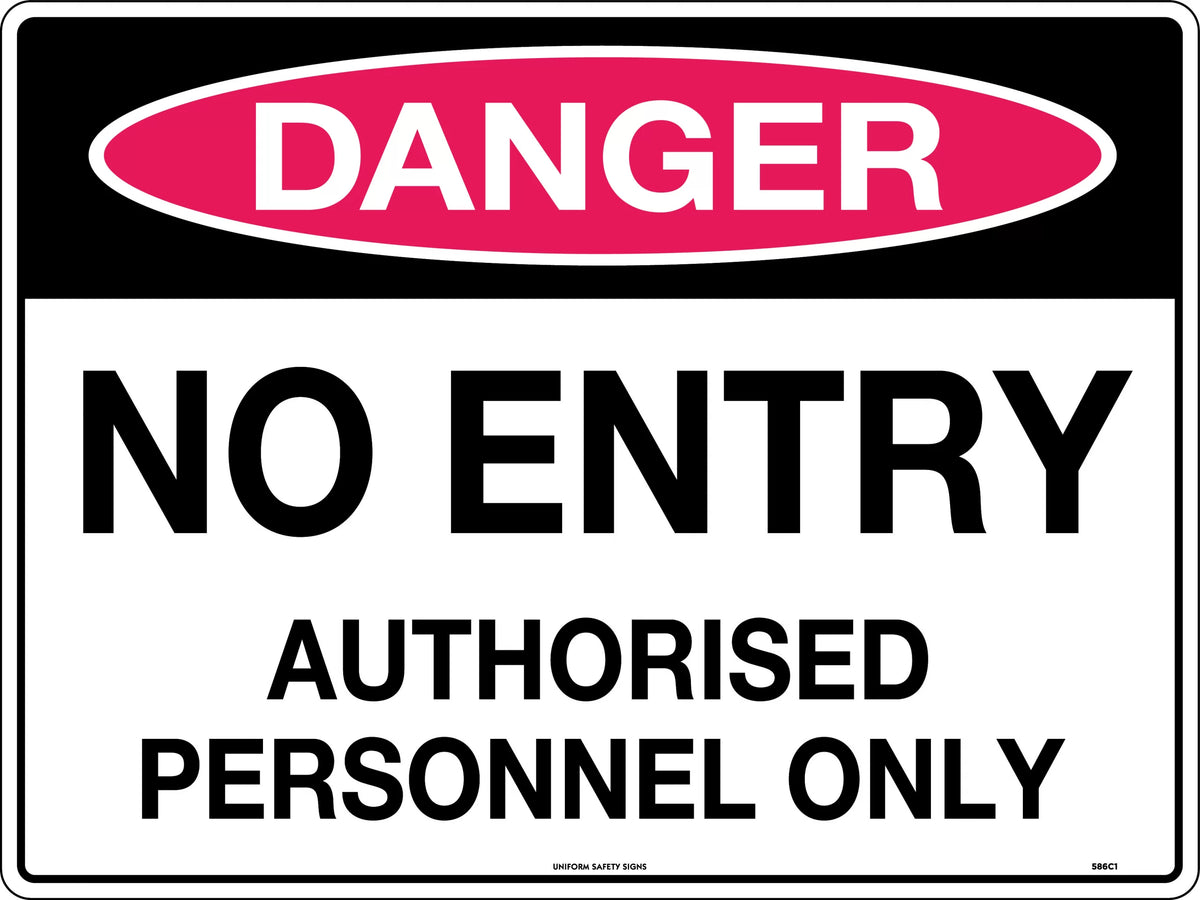600x400mm Danger No Entry Sign | Mining Sites | Uniform Safety Signs