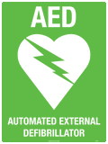 Poly 450x300mm AED Sign | First Aid Stations | Uniform Safety Signs