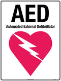 Self Adhesive AED Sign | First Aid Stations | Uniform Safety Signs
