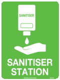 Poly Sanitiser Station | First Aid Facilities | Uniform Safety Signs