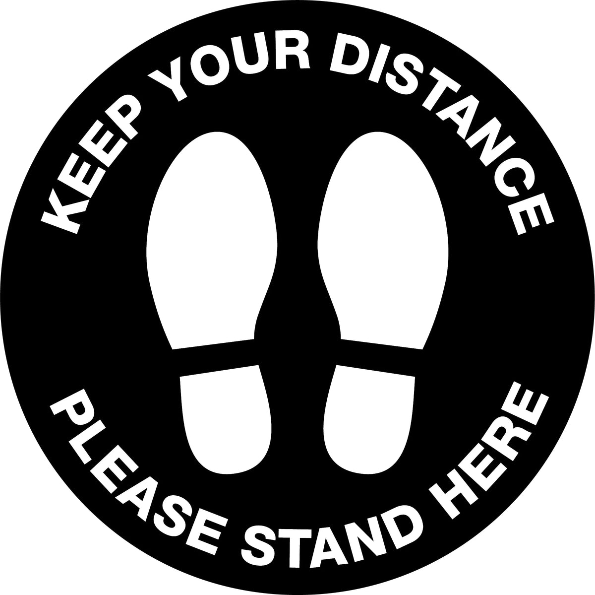 Social Distancing Feet Picto | Retail and Office Floors | Uniform Safety Signs