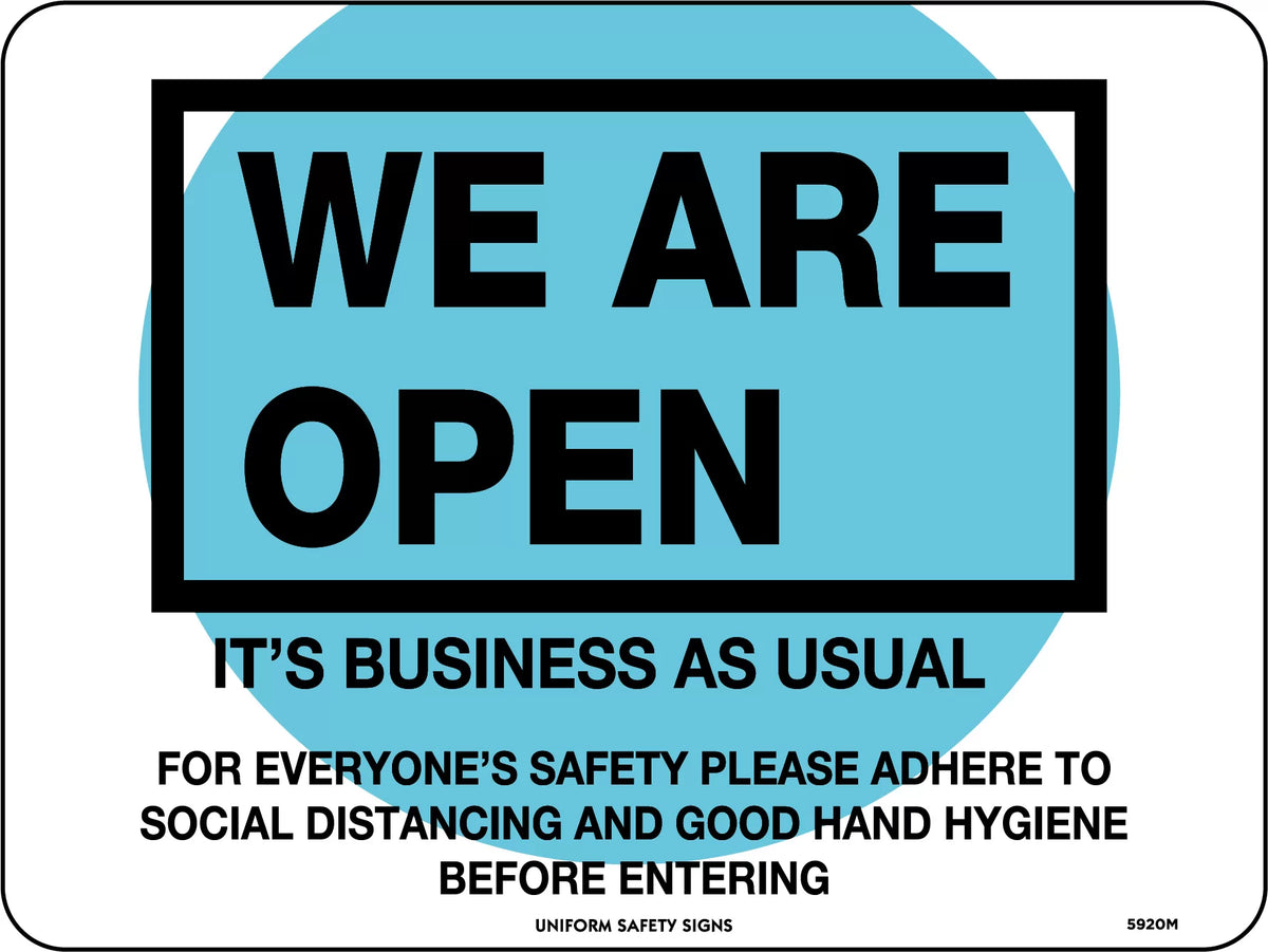 300x225mm Polypropylene Open Sign | Retail and Office | Uniform Safety Signs