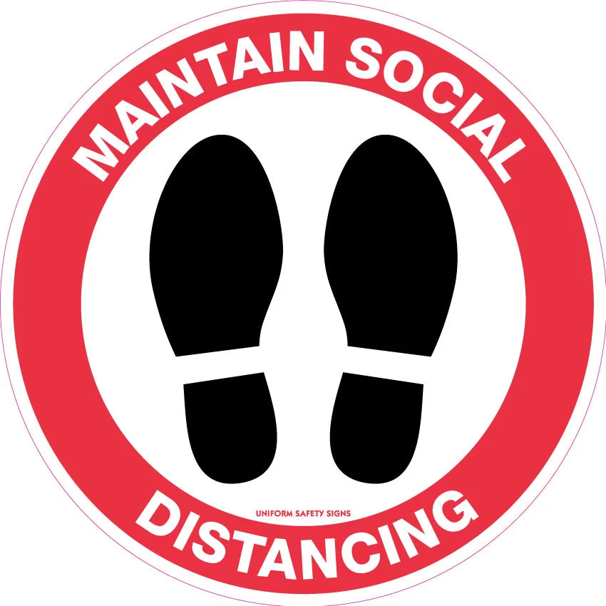 Social Distancing Signage | High-Traffic Workplaces | Uniform Safety Signs