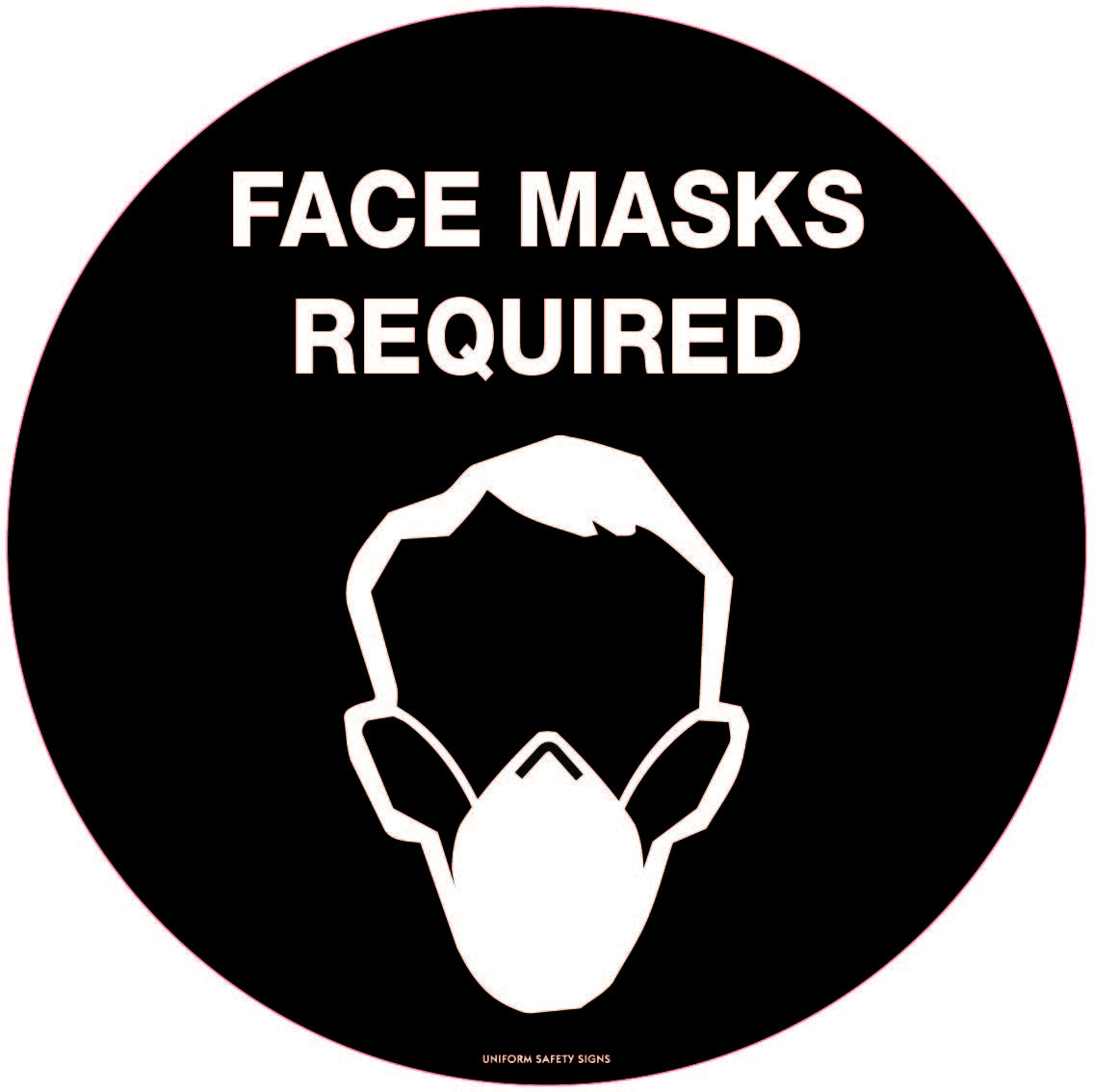 300mm Face Mask Floor Graphic | Retail & Warehousing | Uniform Safety Signs