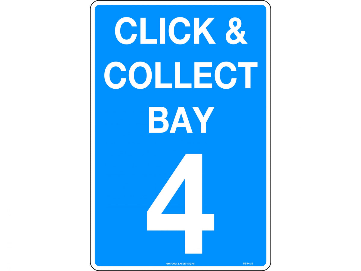 450x300mm Metal Bay Sign | Retail Collection Areas | Uniform Safety Signs