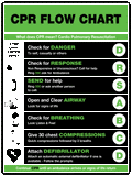 600x400mm CPR Flow Chart | First Aid Stations | Uniform Safety Signs