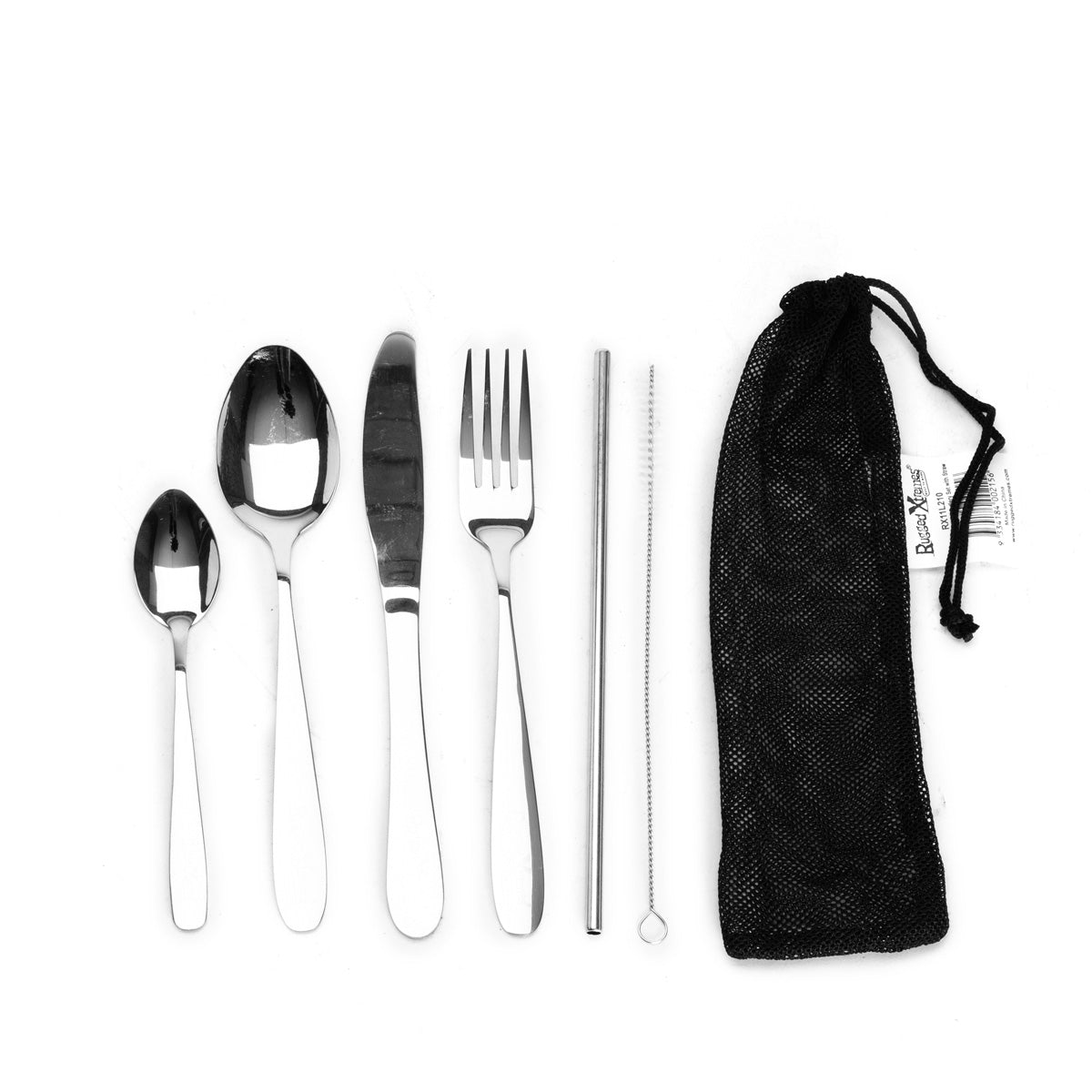 Rugged Xtremes 6 Piece Stainless Steel Cutlery Set in Mesh Bag - view 1
