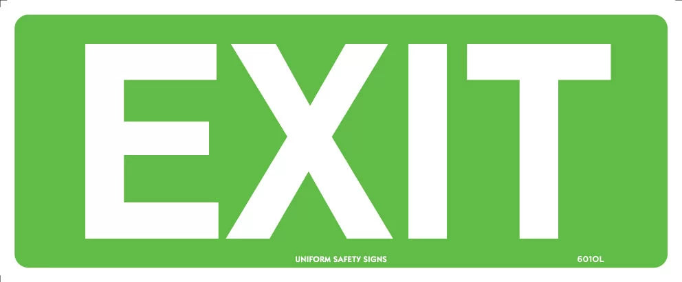 Metal Luminous Exit Sign | Emergency Egress | Uniform Safety Signs