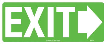 350x145mm Exit Right Arrow Sign | Emergency Egress | Uniform Safety Signs