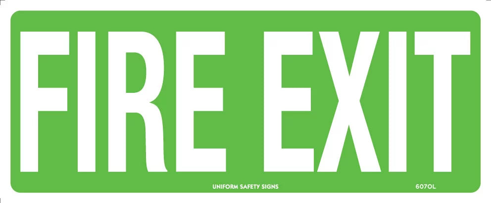 Luminous Fire Exit Sign | Emergency Egress | Uniform Safety Signs