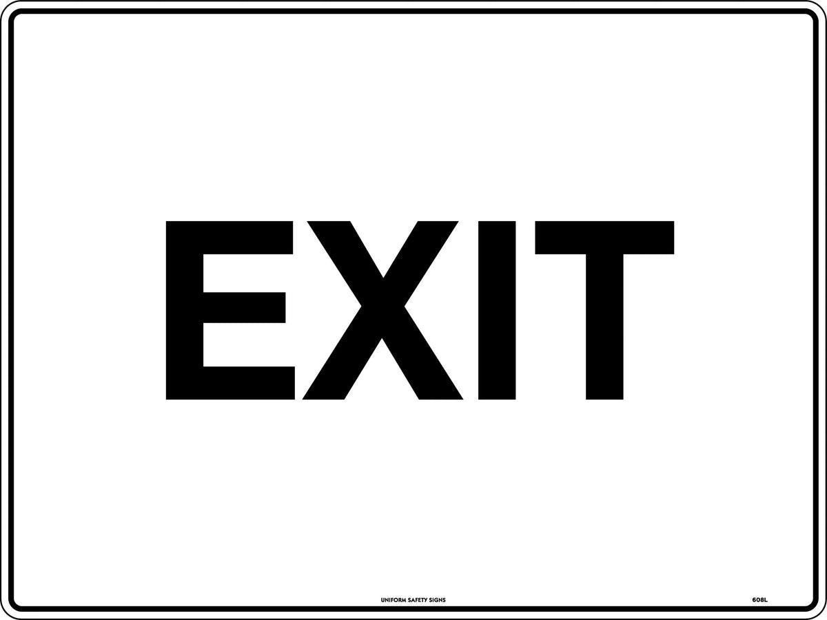 Metal Exit Sign | Commercial Building Egress | Uniform Safety Signs