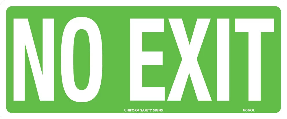 Metal No Exit Sign | Warehouse and Site Access | Uniform Safety Signs