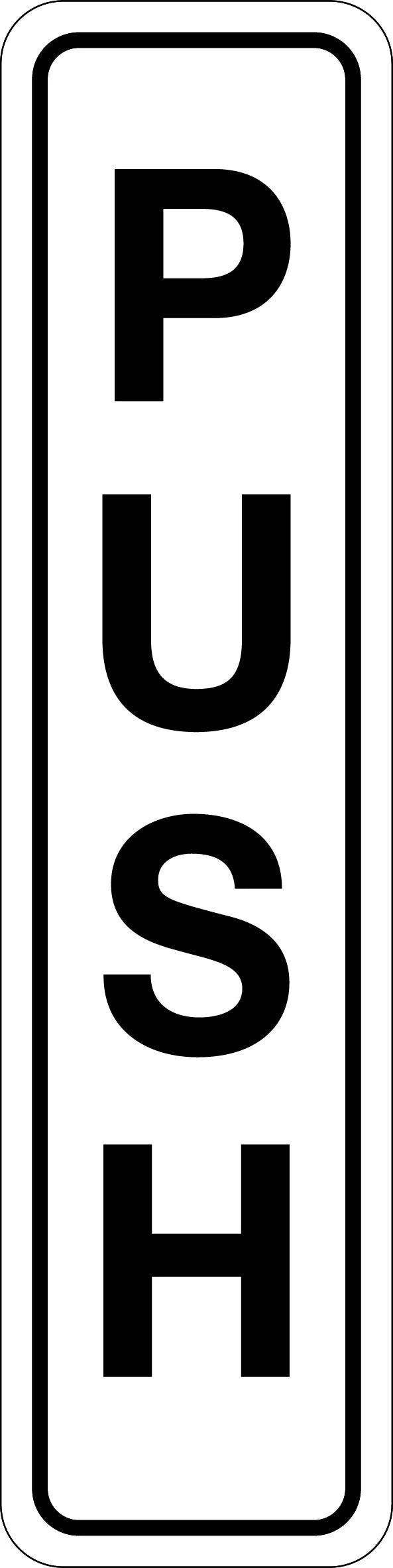 Self Adhesive Push Sign | Commercial Doorways | Uniform Safety Signs