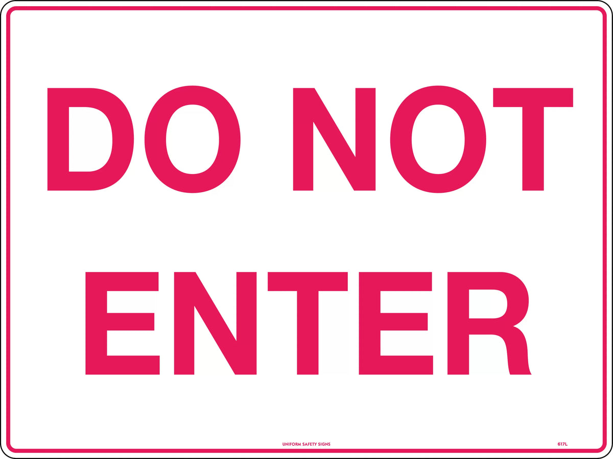 Metal Do Not Enter Sign | Restricted Access Areas | Uniform Safety Signs